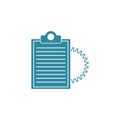 Clipboard gear icon isolated on white background Royalty Free Stock Photo
