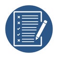 Clipboard Half Glyph Style vector icon which can easily modify or edit
