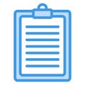 Clipboard icon in blue style for any projects
