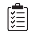 Clipboard icon. Checklist sign symbol.