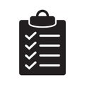 Clipboard icon. Checklist sign symbol.