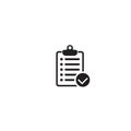 Clipboard icon. Checklist sign symbol for web site and app design.