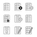 Clipboard icon. Checklist sign symbol for web site and app design.