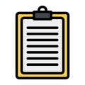 Clipboard icon in Filled Line style for any projects