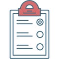 Clipboard icon flat vector check list form