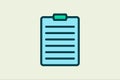 Clipboard icon. icon related to UI elements. suitable for web site, app, user interfaces,element, printable etc. flat line icon Royalty Free Stock Photo