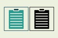 Clipboard icon. icon related to UI elements. suitable for web site, app, user interfaces,element, printable etc. solid icon style Royalty Free Stock Photo