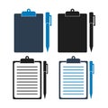 Clipboard Icon set. Royalty Free Stock Photo