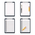 Clipboard icon set isolated on background. Vector illustration. Royalty Free Stock Photo