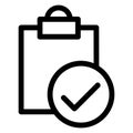 Task done. Signed approved document icon