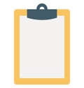 Clipboard Isolated Color Vector Icon