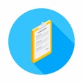 Clipboard Isometric right view icon vector isometric