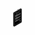 Clipboard Isometric right view - White Outline icon vector isometric