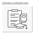 Clipboard line icon