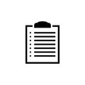 Clipboard List, Checklist Flat Vector Icon