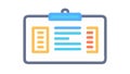 Clipboard with List Icon, Task Management, Survey Form, Document, vector design Generative AI Royalty Free Stock Photo