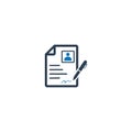 Clipboard With List And Pen Icon. Seo Audit Icon. Writing composer icon. Business Checklist Icon Royalty Free Stock Photo