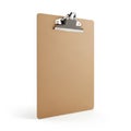Clipboard with metallic clip isolated on white background, office supply for document Royalty Free Stock Photo