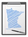 Clipboard Minnesota map Royalty Free Stock Photo