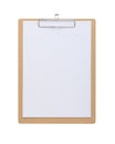 Clipboard mockup for letterhead background, clip note pad mock up with blank A4 size white page paper isolated on white background Royalty Free Stock Photo