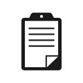 Clipboard,Notes symbol vector icon isolated on white background Royalty Free Stock Photo