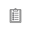 Clipboard outline icon