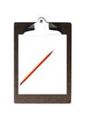 Clipboard and pencil Royalty Free Stock Photo
