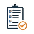 Clipboard, points, checklist icon. Editable vector graphics