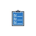 Clipboard related vector glyph icon. Royalty Free Stock Photo
