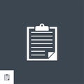Clipboard related vector glyph icon. Royalty Free Stock Photo