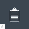 Clipboard related vector glyph icon. Royalty Free Stock Photo
