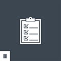 Clipboard related vector glyph icon. Royalty Free Stock Photo