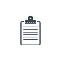 Clipboard related vector glyph icon. Royalty Free Stock Photo