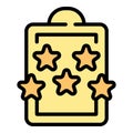 Clipboard review icon vector flat