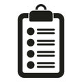 Clipboard review icon simple vector. Customer feedback