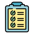 Clipboard review icon vector flat