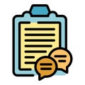 Clipboard review icon vector flat