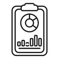 Clipboard seo icon outline vector. Evolution presence