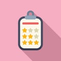 Clipboard ser rank icon flat vector. Cheerful user emotive