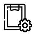 Clipboard settings icon for document configuration management Royalty Free Stock Photo