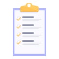 Clipboard showing check marks representing completed tasks Royalty Free Stock Photo