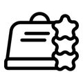 Clipboard showing customer feedback with three stars rating