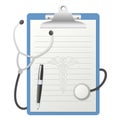 Clipboard with Stethoscope