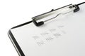Clipboard and tally marks Royalty Free Stock Photo