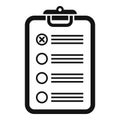 Clipboard task schedule icon simple vector. Person event