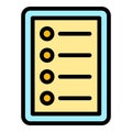 Clipboard task schedule icon vector flat
