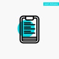 Clipboard, Text, Board, Motivation turquoise highlight circle point Vector icon