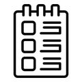 Clipboard training icon outline vector. Office staff Royalty Free Stock Photo