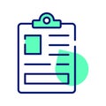 Clipboard vector design, checklist or information paper icon in modern style