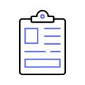 Clipboard vector design, checklist or information paper icon in modern style